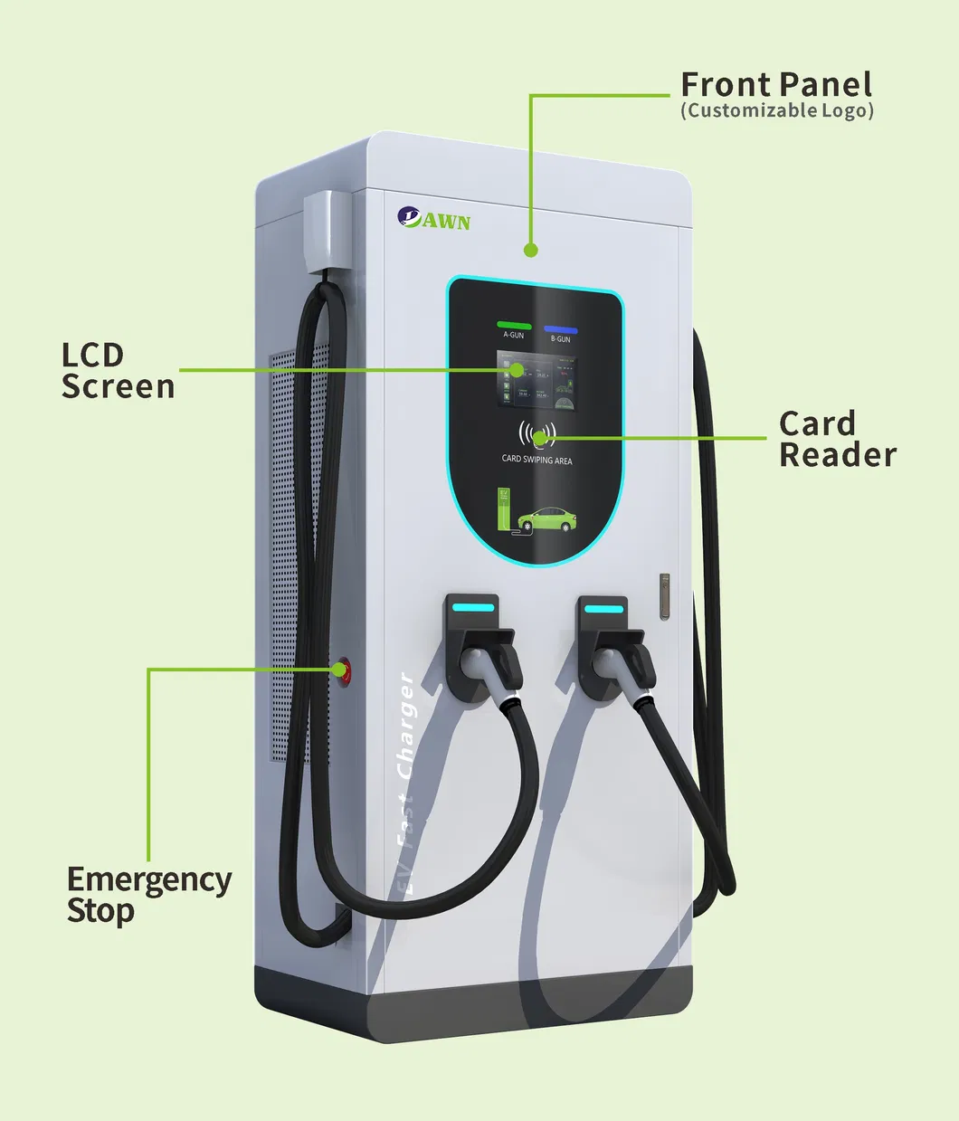 بنية تحتية لشحن السيارات الكهربائية CCS2 جبت 120kw 180kw 240kw 360kw 400kw 3 مرحلة محطة شحن السيارات الكهربائية مع شهادة Ocpp CE