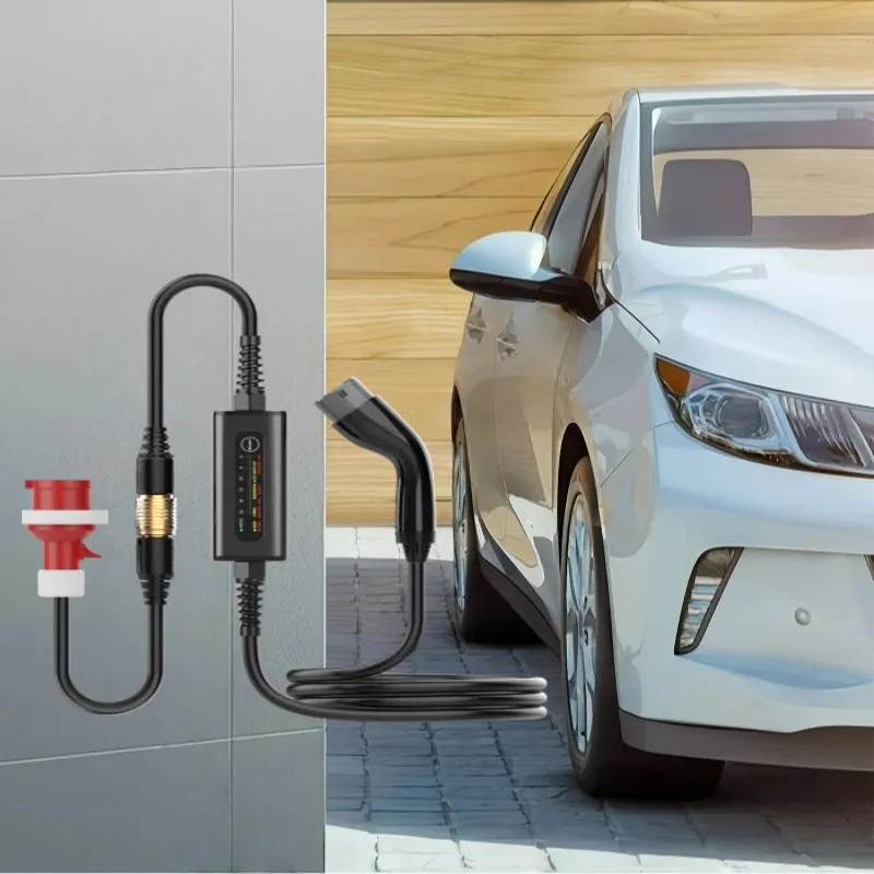 شاحن كهربائي محمول للسيارات الكهربائية 22kw 32A سيارة كهربائية ذكية منزلية