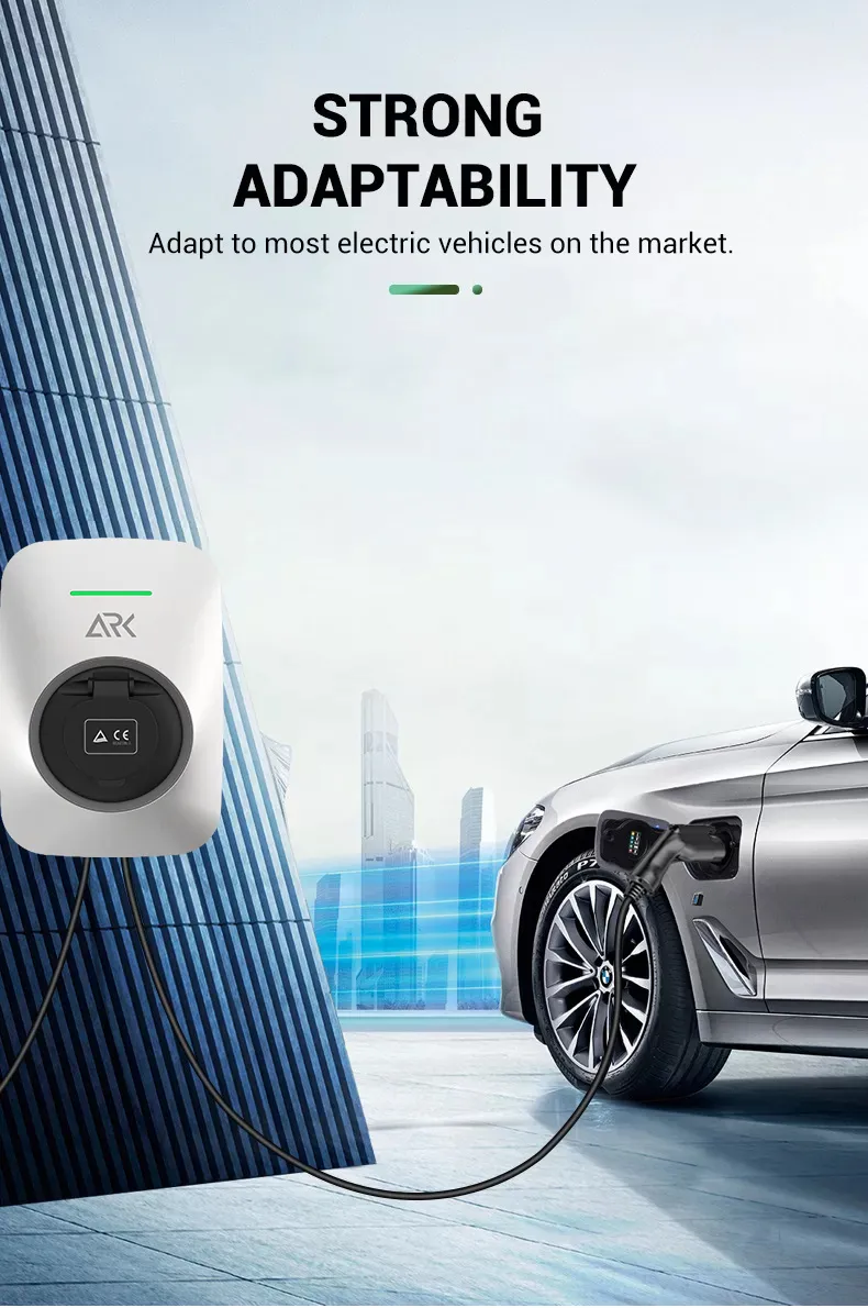 7kw نوع 2 شواحن السيارات الكهربائية المثبتة على الحائط