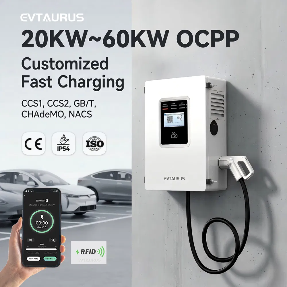 جديد 15kw 20kw 30kw 40kw 60kw أوكوب جي بي تي CCS2 نكس شاديمو IP54 شاحن سريع للسيارات الكهربائية مع توازن الحمل