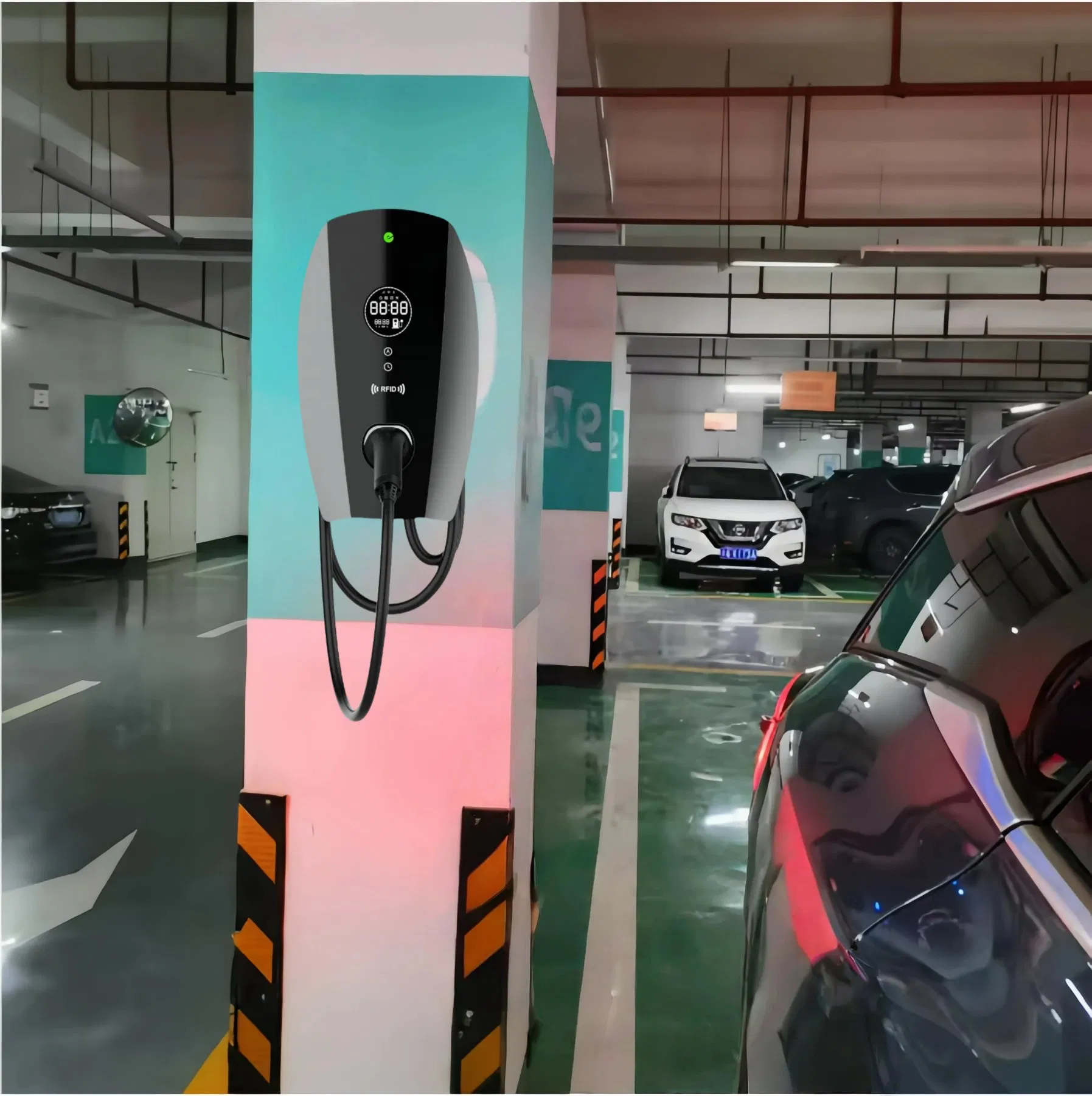 شاحن كهربائي منزلي من غوه 32A 22kw مستوى 2 محطات شحن السيارات الكهربائية