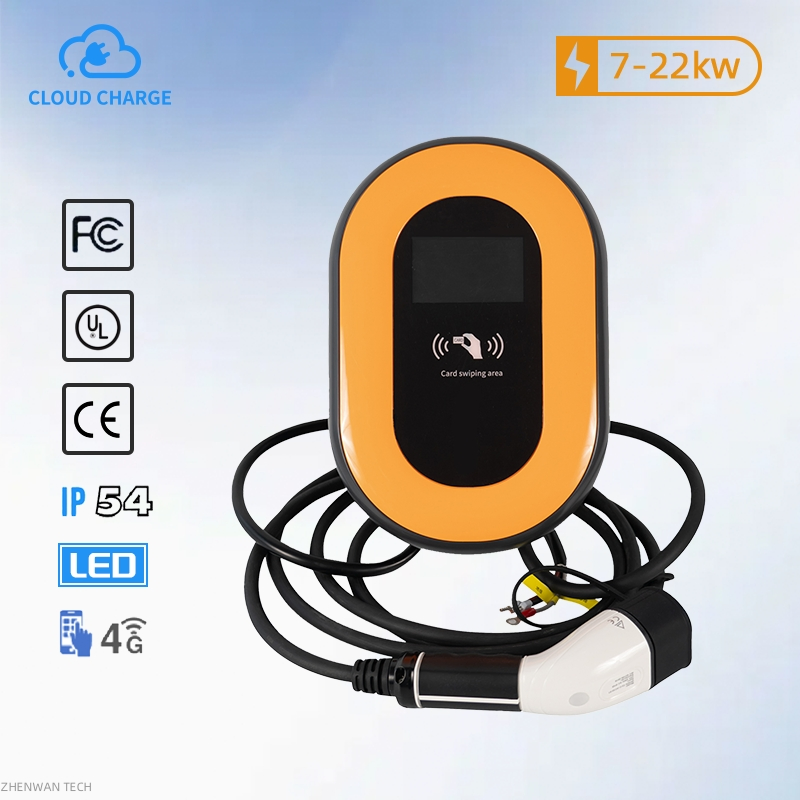 نظام شاحن الحائط المتميز يقدم إدارة ذكية للطاقة للاستخدام المنزلي مع شاحن 7kw AC EV الموثوق