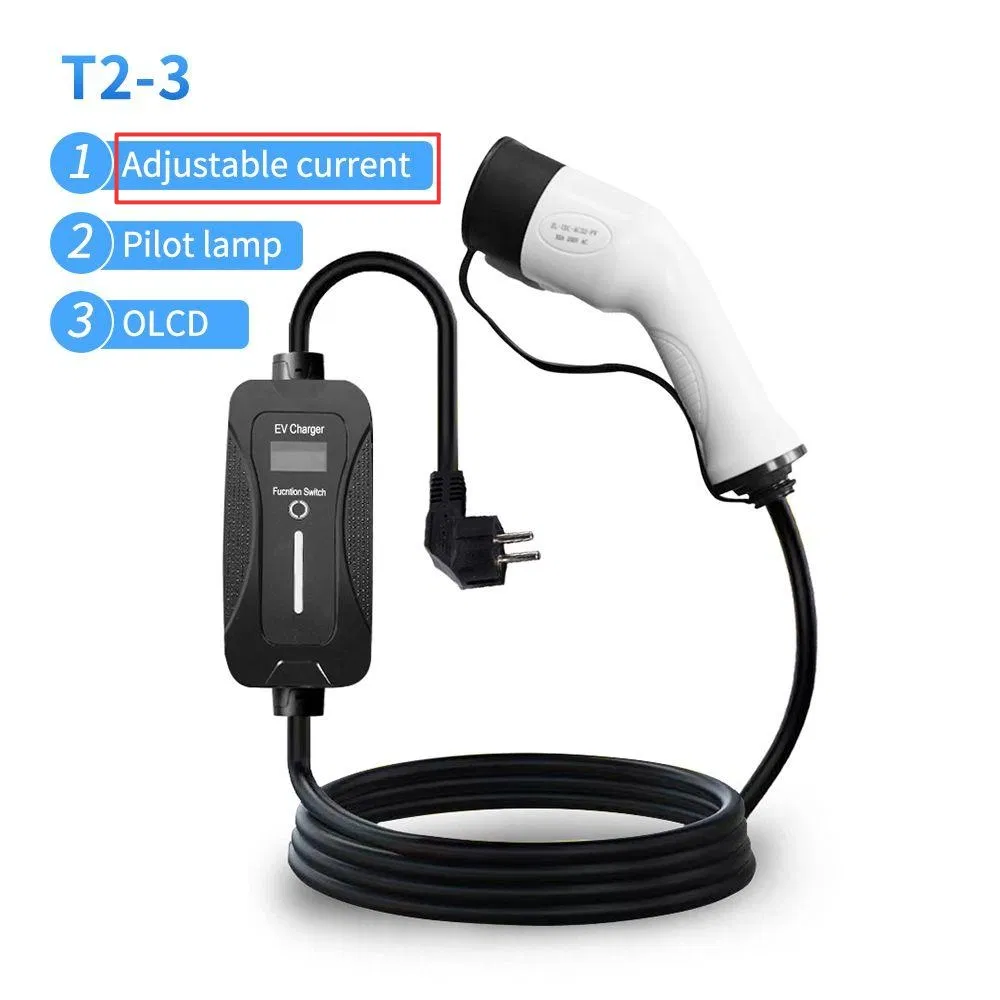 IEC62196 Type2 شاحن كهربائي محمول 32A بنك طاقة للمركبات الكهربائية شاحن سيارة كهربائية