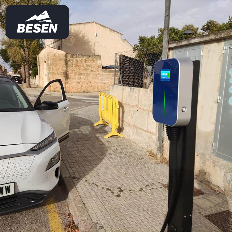 شركة بيسن لصناعة شواحن السيارات الكهربائية الذكية للتحكم عبر التطبيق الجدار 3 32A 7kw شاحن سيارة كهربائية للمنازل المتنقلة