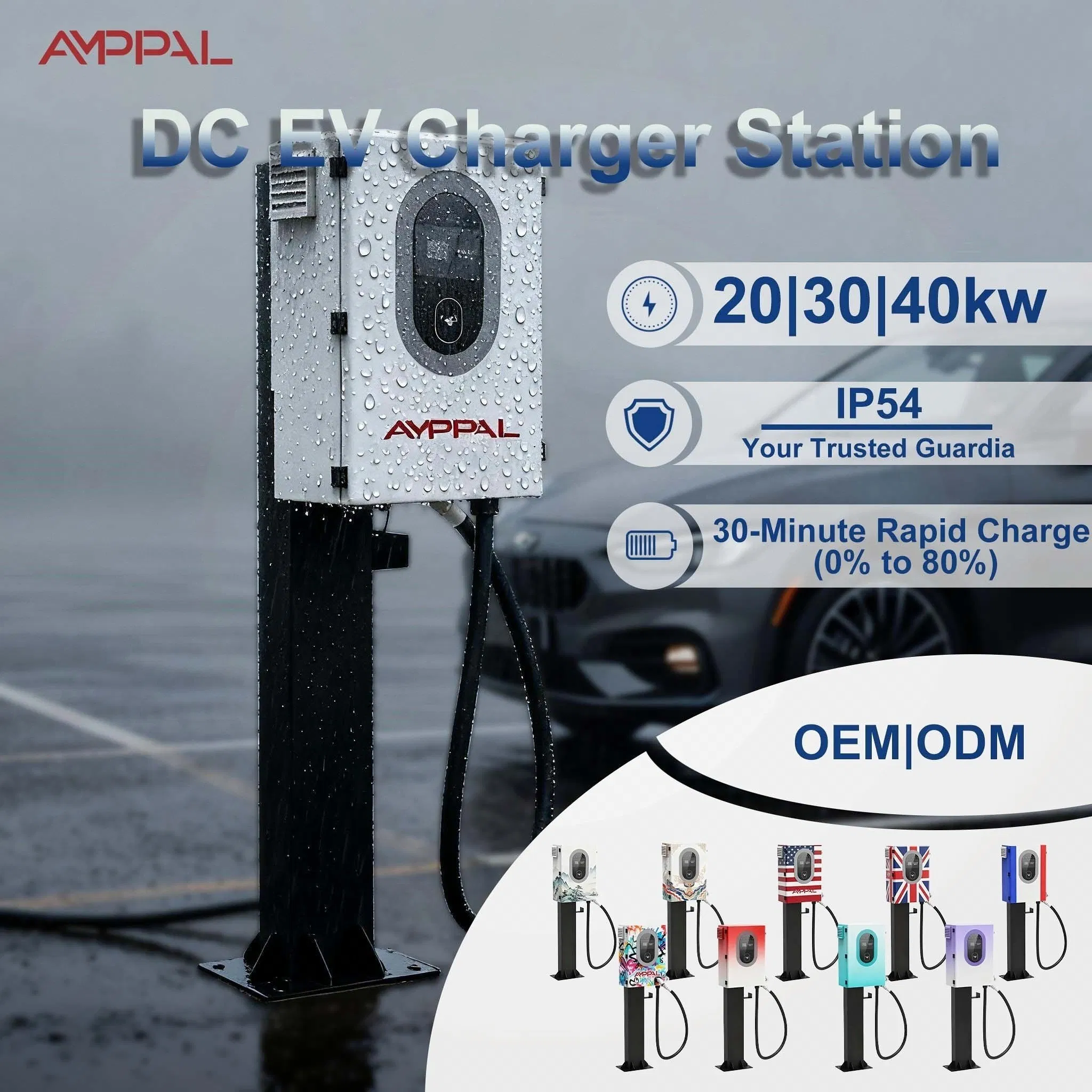 حل شحن أسطول أمبال التجاري 40kw