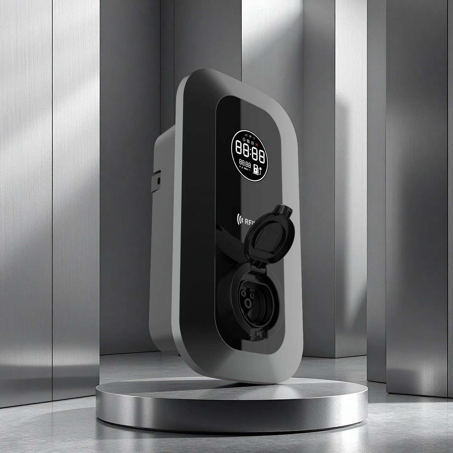 غوه جملة CE CB معتمد 16A 11kw APP 4G واي فاي RFID 4 بوصات شاشة LCD نوع 2 مقبس سيارة كهربائية شاحن AC