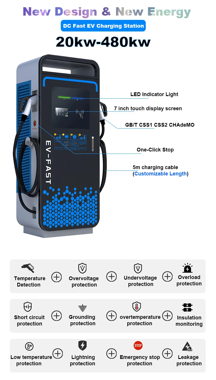 شاحن كهربائي سريع 60/120kw للسيارات الكهربائية محطة شحن للسيارة الكهربائية