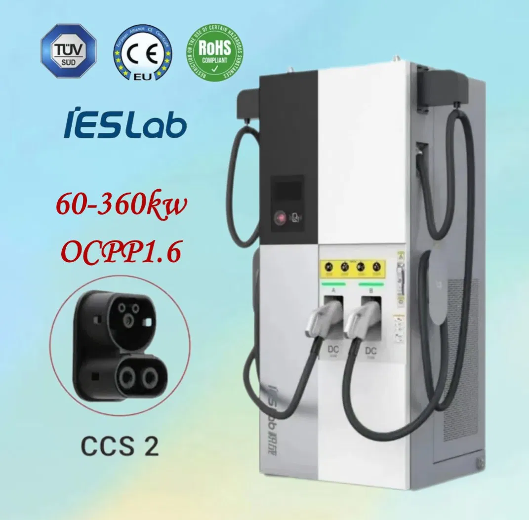 60/120kw شاحن سريع مزدوج المداخل للسيارات الكهربائية مع شاشة إعلانات
