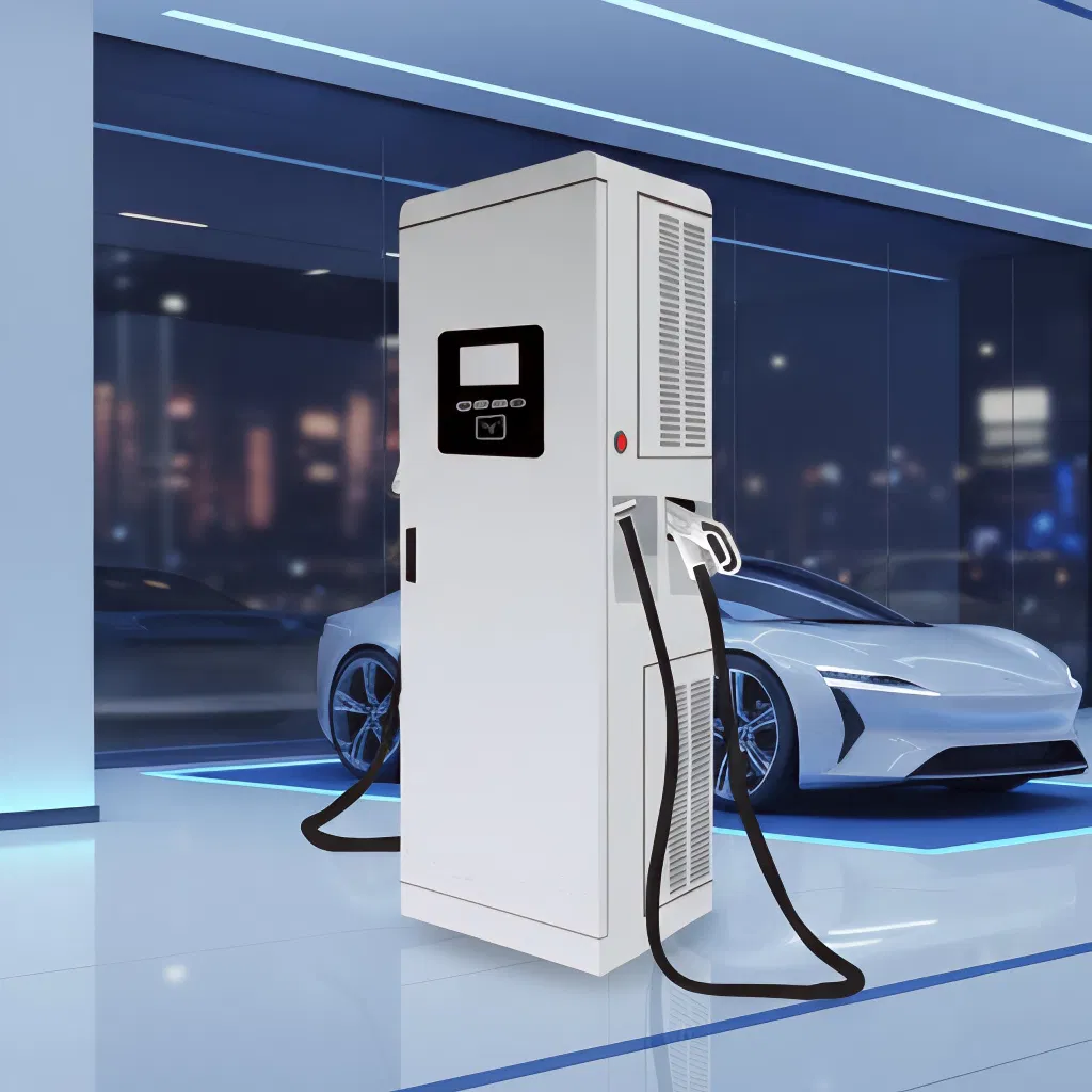 مبيعات مباشرة من المصنع شاحن سريع مزدوج المخرج للسيارات الكهربائية 40kw-60kw شاحن سريع للتيار المستمر للسيارات الكهربائية IP 54 مقاوم للماء معتمد من Ocpp Gbt OEM CE من آنهوي Evs