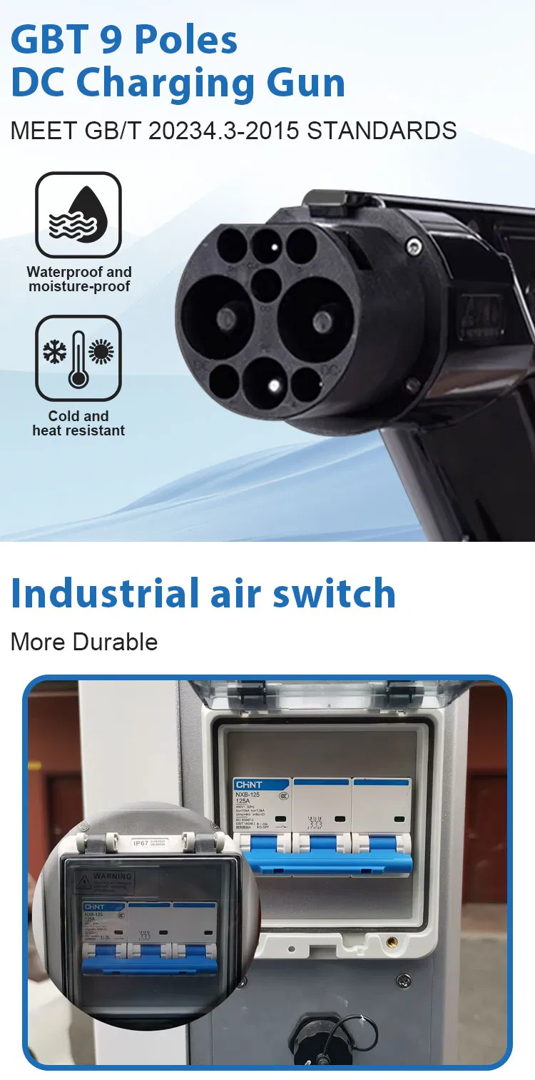 شاحن سيارة كهربائية سريع مثبت على الحائط 7kw 20kw 30kw 40kw Gbt/CCS/Chadelo Nacs Ocpp بسعر جيد