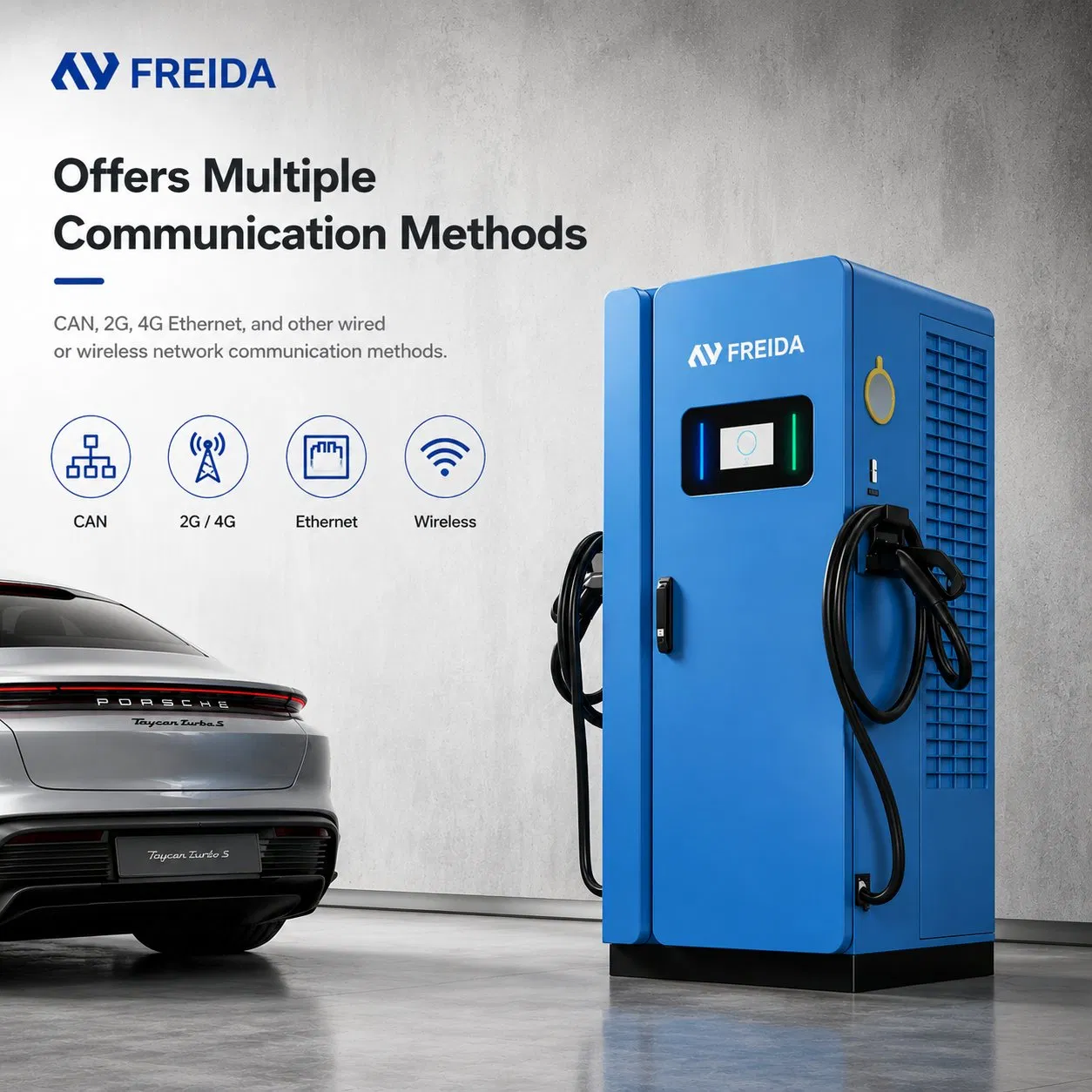 محطة شحن ذكية للتيار المباشر لمشاريع مواقف أسطول السيارات 120kw