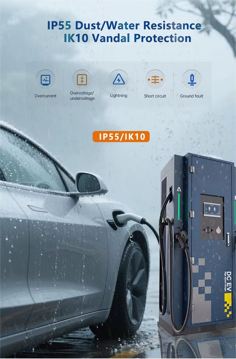 IP55 Nacs CCS2 DC Fast EV Charger for Electric Bus Truck 360kw