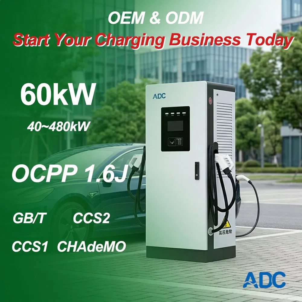 شاحن سريع للمركبات الكهربائية DC محطة شحن السيارات التجارية للطاقة الشمسية Ethernet/4G Ocpp1.6j 60kw/80kw/120kw/160kw/180kw/240kw CCS2 GB/T