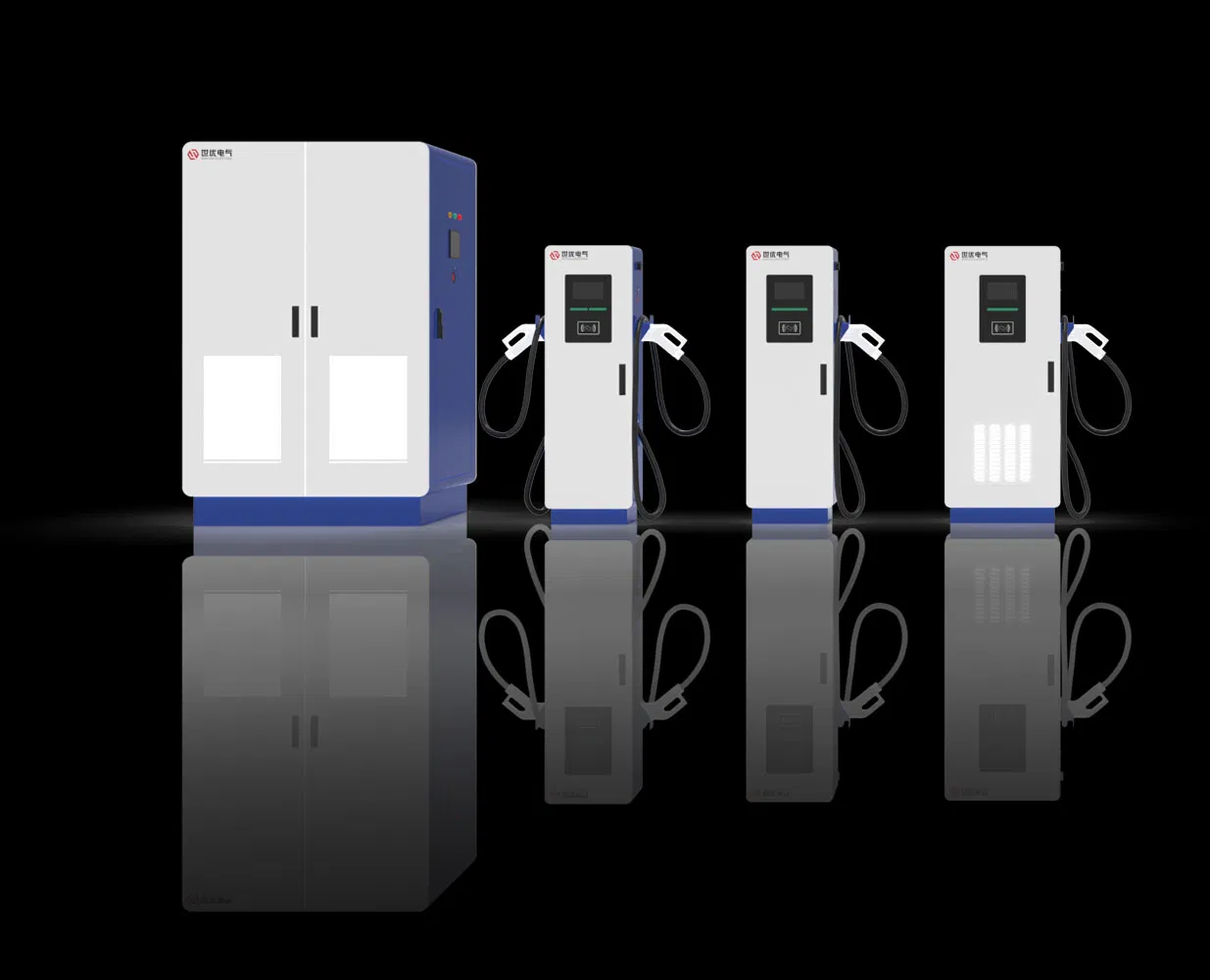 شاحن سريع للسيارات الكهربائية من نوع تقسيم الطاقة العالية 360kw 480kw 640kw محطة شحن سريع للسيارات الكهربائية