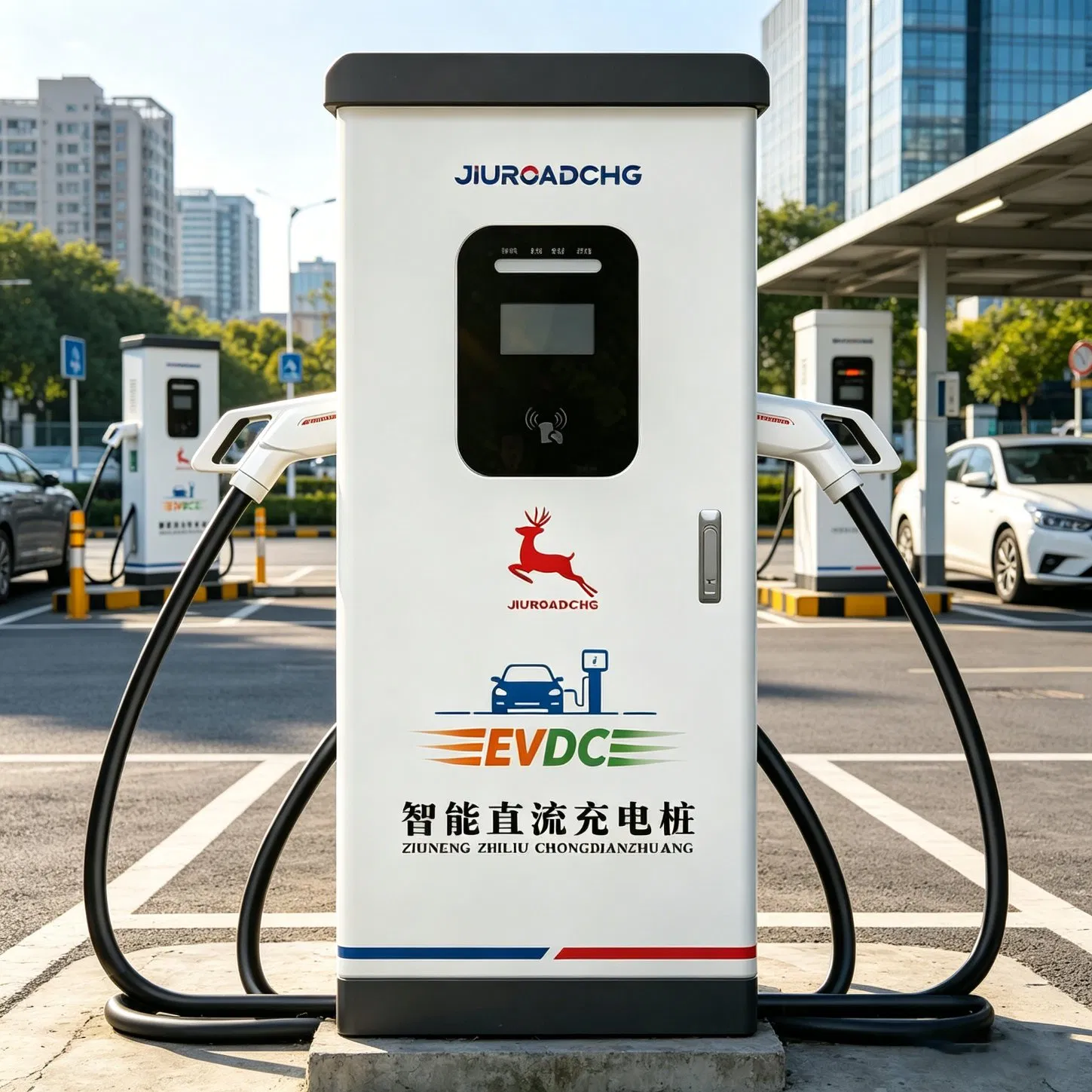 شاحن سيارة كهربائية سريع جديد للطاقة بتيار مستمر مع منفذين مزدوجين وتقنية CCS التجارية المتكاملة 240kw مع بروتوكول OCPP