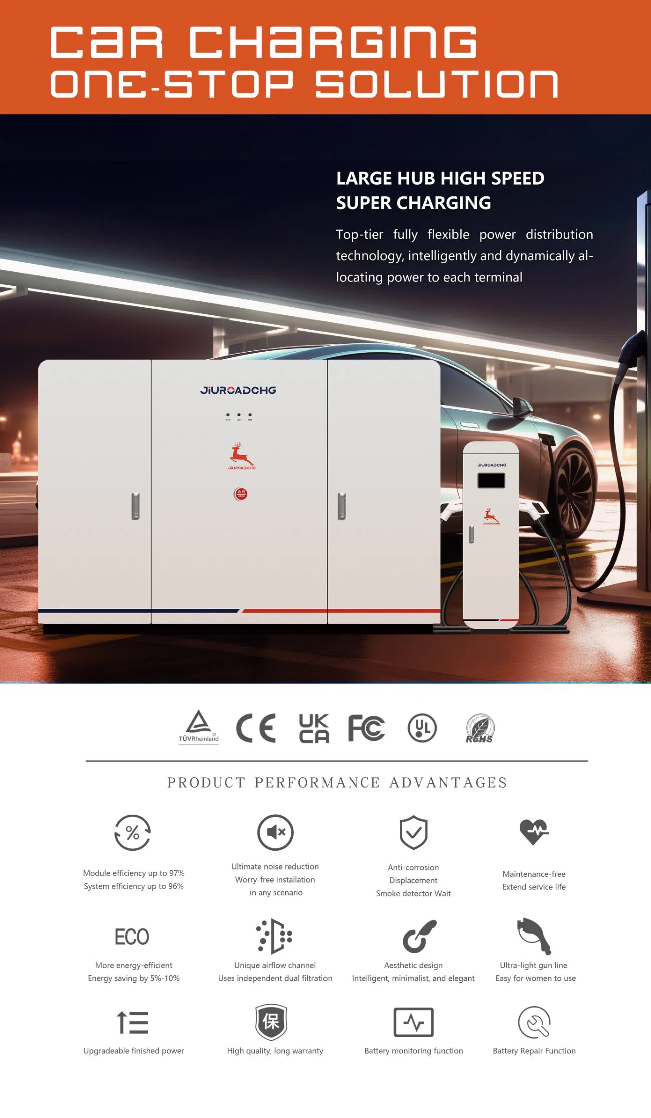 1200kw شاحن كهربائي سريع للسيارات الكهربائية من نوع الانقسام عالي القوة CCS2 محطة شحن بطارية السيارة الكهربائية
