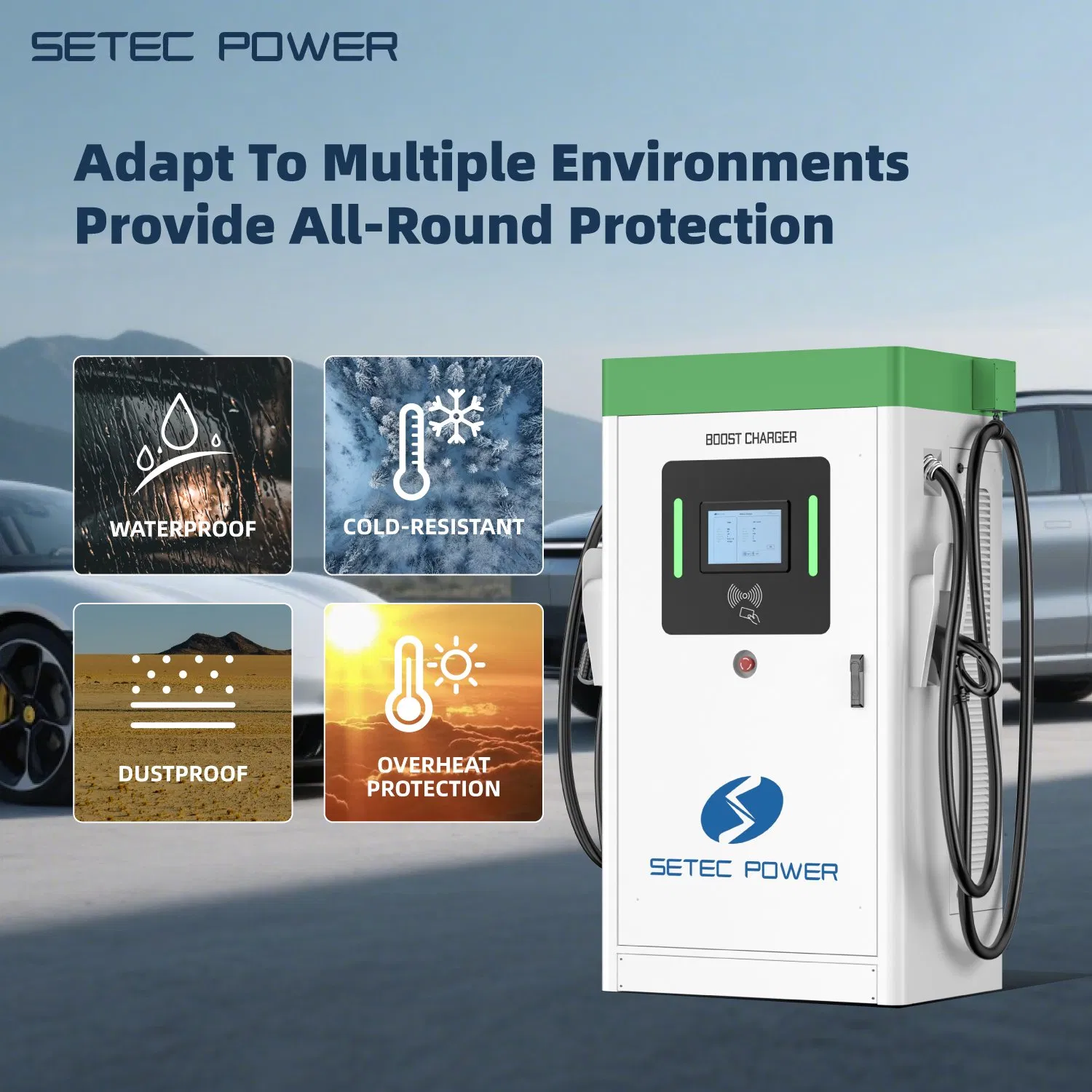 محطة شحن سريعة للسيارات الكهربائية من المستوى 3 120kW مثبتة على الأرض للاستخدام التجاري