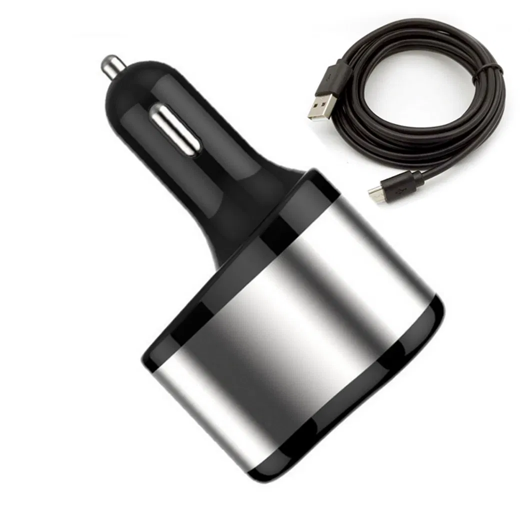 شاحن سيارة محمول عالي الجودة 3.1A مزود بمنفذين USB لشحن الأجهزة الإلكترونية