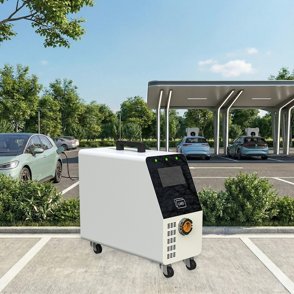 محطة شحن متنقلة للسيارات الكهربائية 30kw شاحن سريع للسيارات الكهربائية من نوع DC قابل للنقل، حل مباشر من المصنع مع خدمات OEM وODM