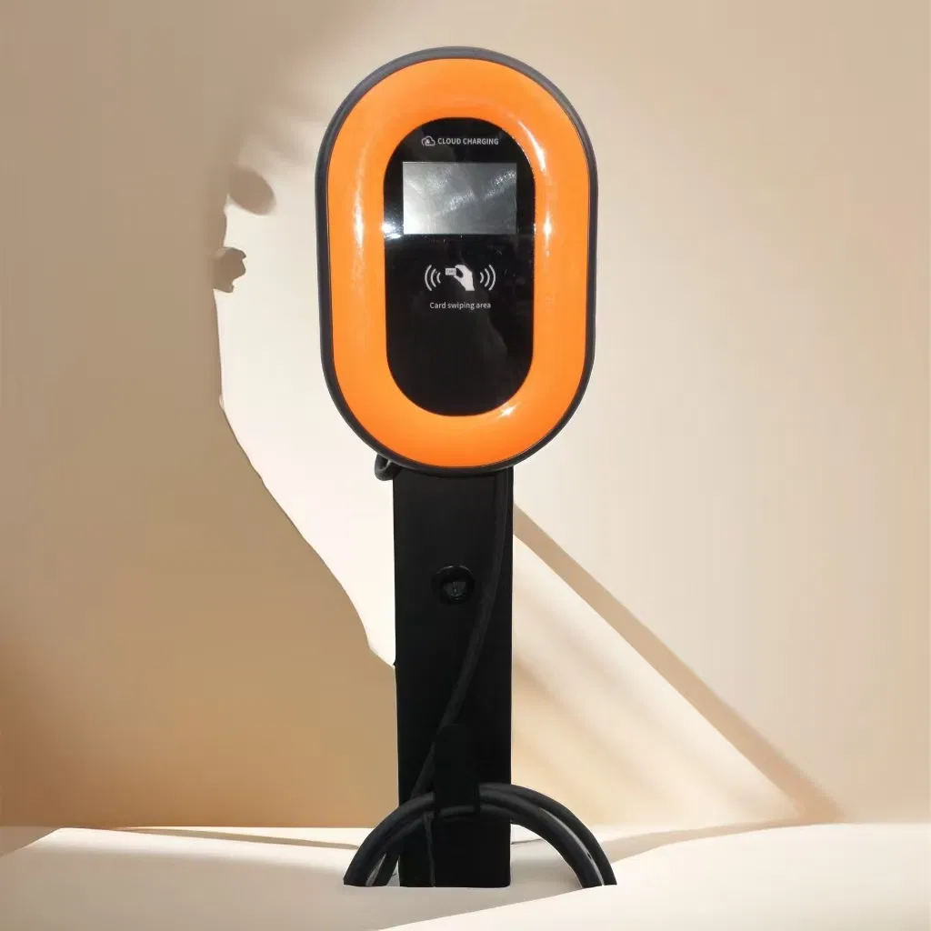 IP55 شاحن حائط كهربائي تجاري 7kw 22kw Type2 جي بي تي مع شاشة LED مقاوم للماء شاحن سيارة كهربائية لمحطة شحن السيارات الكهربائية للسوق الأوروبية والأمريكية والبريطانية