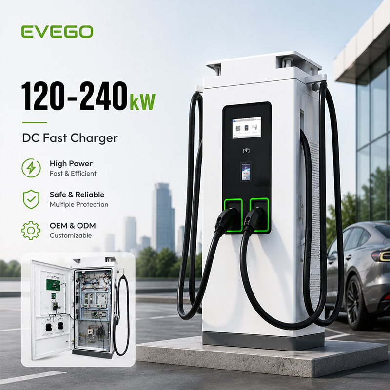 120kw شاحن سريع للسيارات الكهربائية خارجي حل شحن مزدوج المخرج