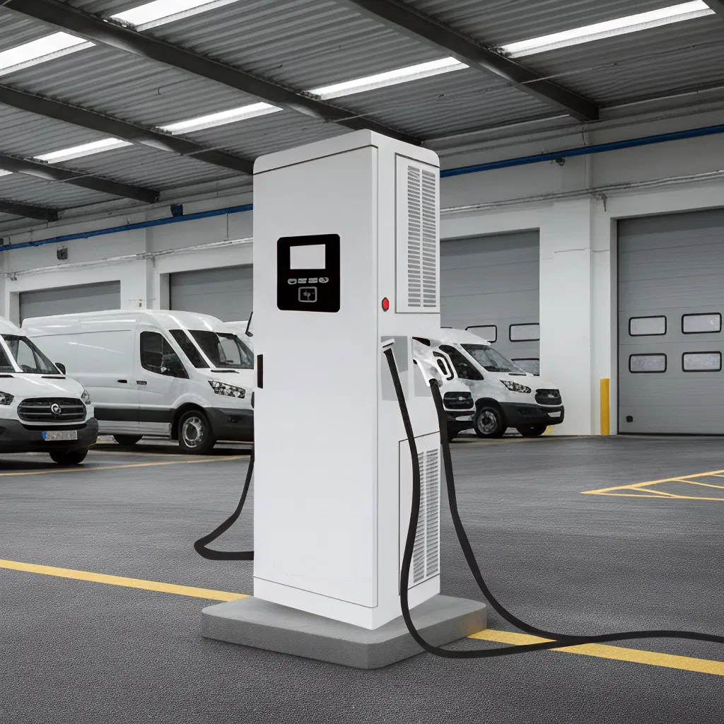 مبيعات مباشرة من المصنع شاحن سريع مزدوج المخرج للسيارات الكهربائية 40kw-60kw شاحن سريع للتيار المستمر للسيارات الكهربائية IP 54 مقاوم للماء معتمد من Ocpp Gbt OEM CE من آنهوي Evs