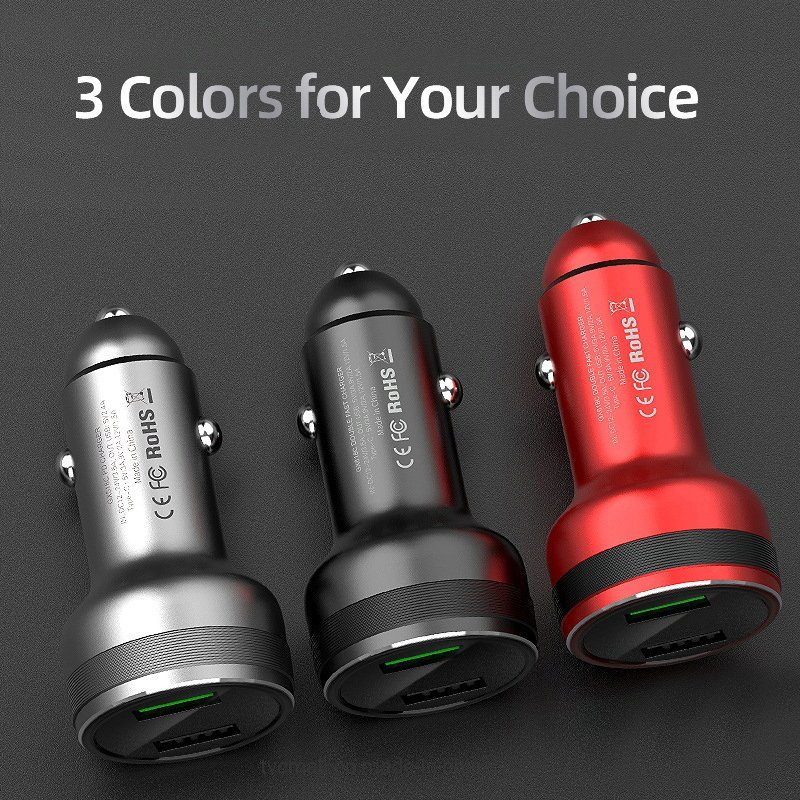 65W شاحن سيارة مزدوج لبطارية الهاتف لشركة Oneplus 9r/9 PRO/8t/8 PRO/7t PRO/7/6t شاحن سريع Warp Charge - أسود
