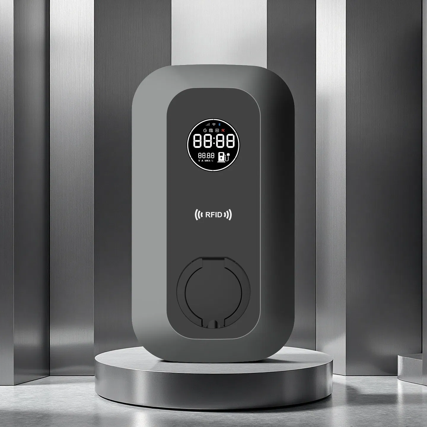 غوه جملة CE CB معتمد 32A 7kw APP 4G واي فاي RFID 4 بوصات شاشة LCD نوع 2 مقبس سيارة كهربائية شاحن AC