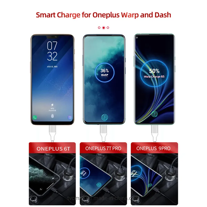 65W شاحن سيارة مزدوج لشركة Oneplus