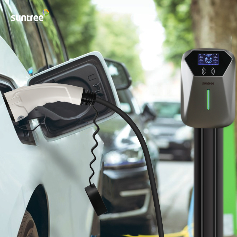 محطة شحن السيارات الكهربائية 11kw شاحن السيارات الكهربائية Type2/Gbt/Type1 مناسب لمنزل بيد الإلكتروني الذكي 3 شمسي