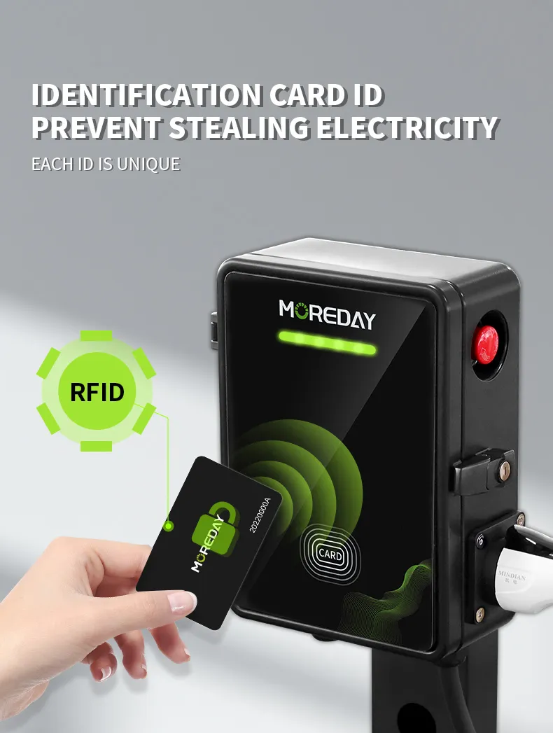 وضع 3 نوع 2 قابس 1 مرحلة 3 مرحلة 7.4kw 22kw محطة شحن سيارة كهربائية AC Wallbox مع واي فاي