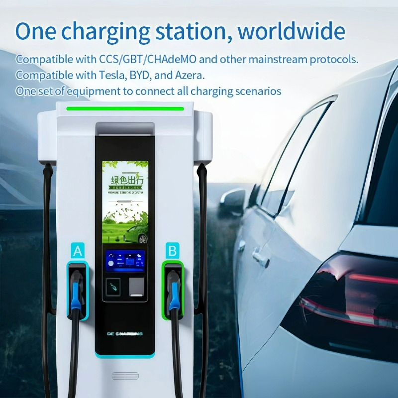 محطة شحن سريع للسيارات الكهربائية/الشاحنات/التاكسي/الحافلات من غوه نيو إنرجي 120kw شاحن تيار مستمر تشاديمو CCS