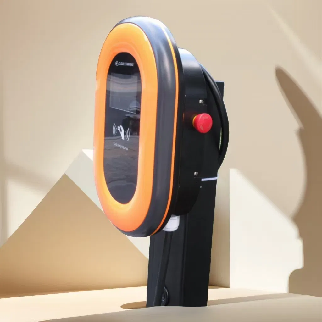 IP55 شاحن حائط كهربائي تجاري 7kw 22kw Type2 جي بي تي مع شاشة LED مقاوم للماء شاحن سيارة كهربائية لمحطة شحن السيارات الكهربائية للسوق الأوروبية والأمريكية والبريطانية