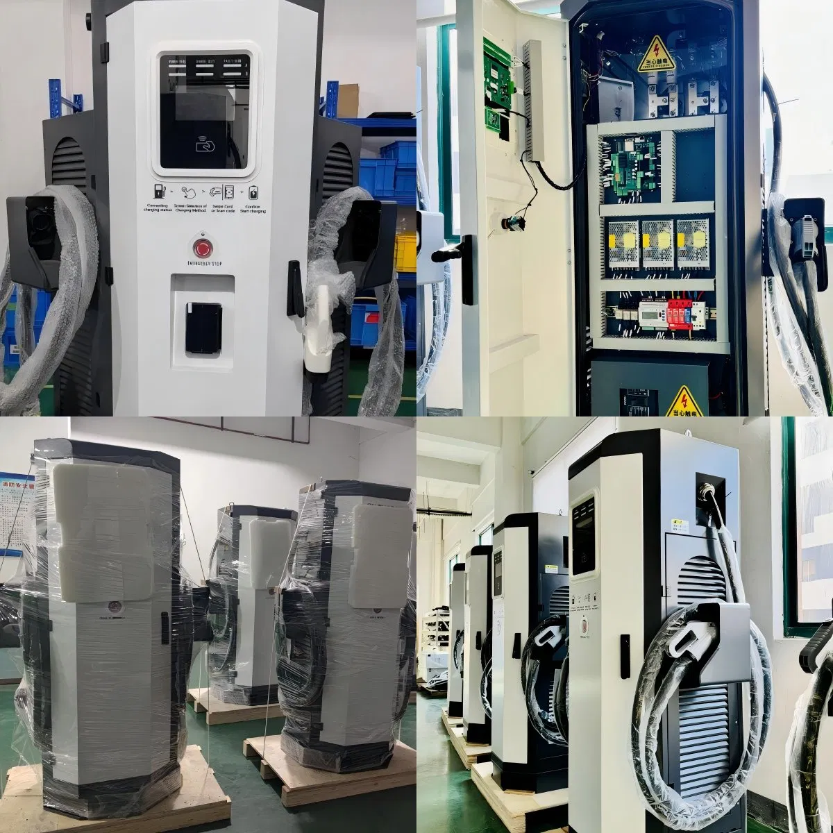 محطة شحن سيارات كهربائية تجارية جديدة للطاقة DC 120kw 160kw 180kw CCS2 Gbt Nacs IP54 مع مواقف سيارات عامة