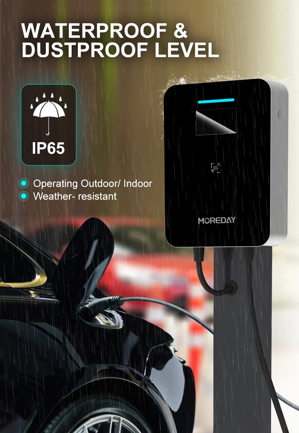 محطة شحن كهربائية مثبتة على الحائط للسيارات الكهربائية 7kw 11kw 22kw وحدة شحن منزلية جديدة للطاقة