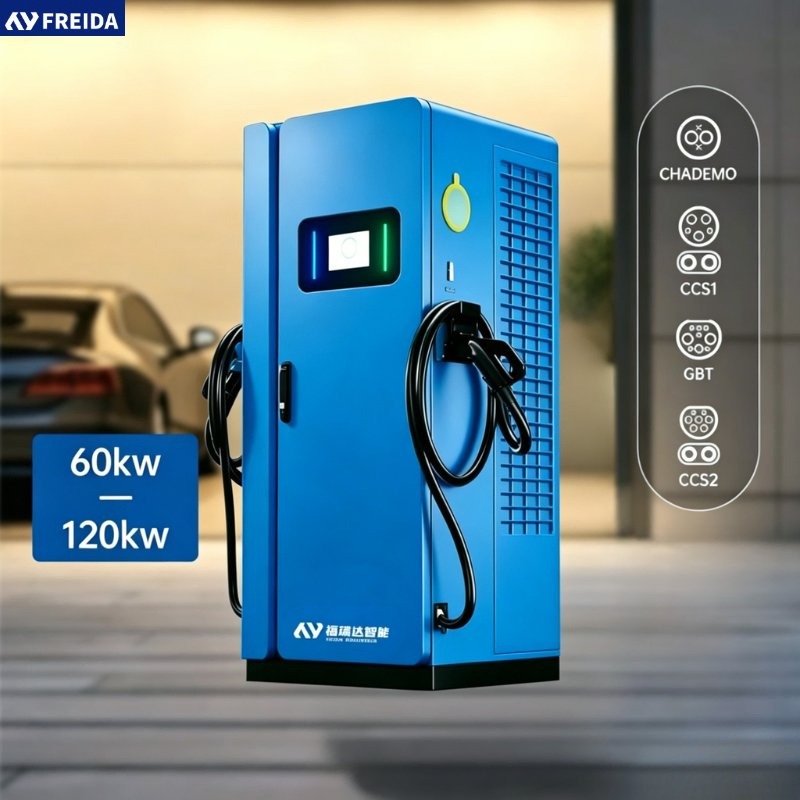 طاقة شمسية DC DC 60kw 80kw 120kw 160kw 240kw مثبتة على الأرض Gtb CCS1 CCS2 دفع بطاقة ائتمان تجارية DC شاحن سريع للحافلات الكهربائية والسيارات