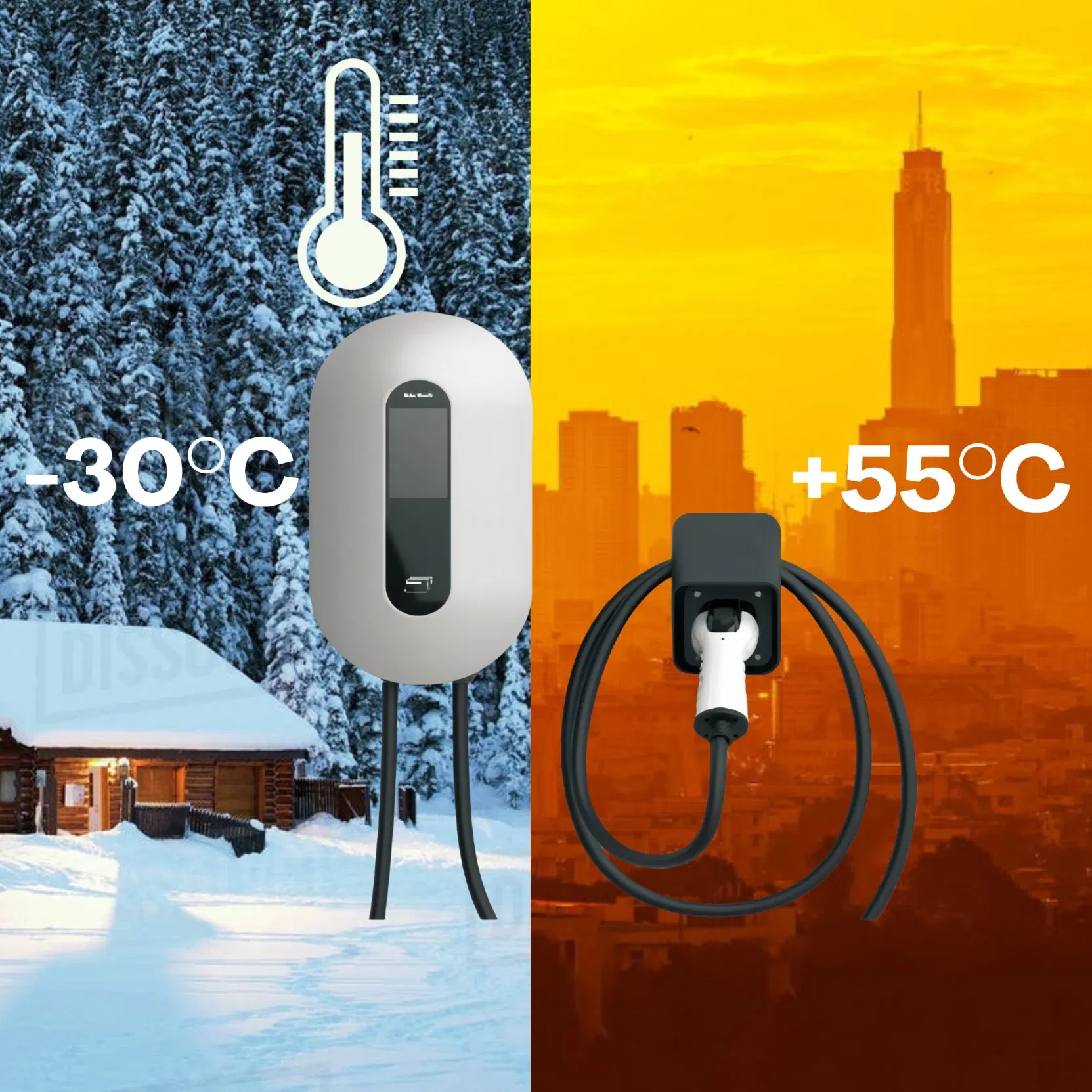 مصنع IP54 7kw 11kw Level2 Ocpp1.6j محطة شحن كهربائية لجهاز كهربائي Type2 Gbt للاستخدام المنزلي