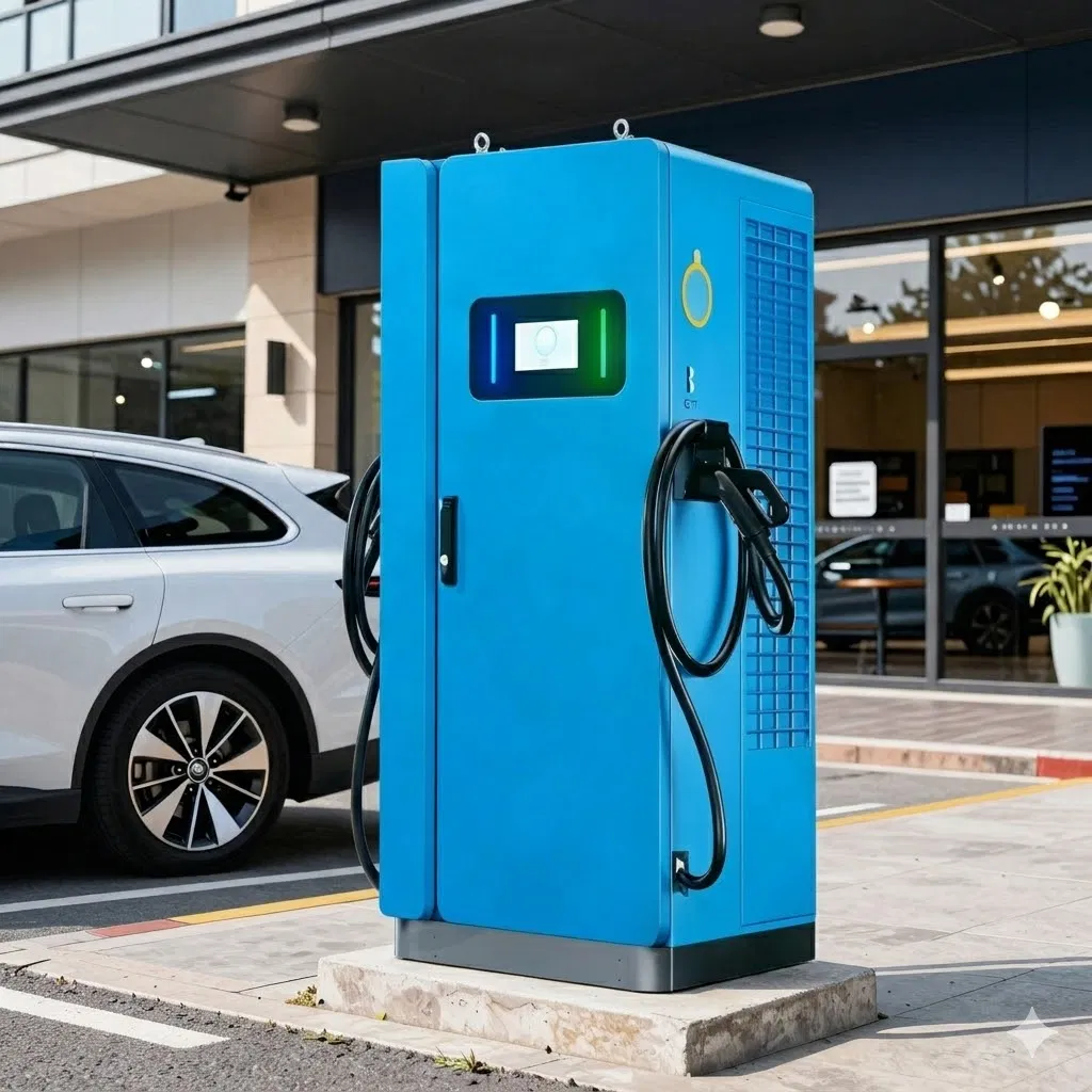 محطة شحن ذكية للتيار المباشر لمشاريع مواقف أسطول السيارات 120kw
