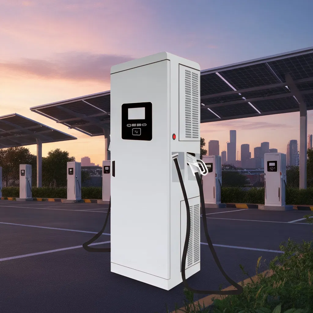 مبيعات مباشرة من المصنع شاحن سريع مزدوج المخرج للسيارات الكهربائية 40kw-60kw شاحن سريع للتيار المستمر للسيارات الكهربائية IP 54 مقاوم للماء معتمد من Ocpp Gbt OEM CE من آنهوي Evs