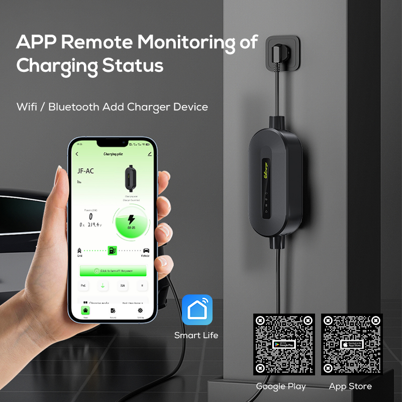 خدمة OEM من نوع Ovrod EU 3.5kw 16A مستوى الوضع 2 نوع شاحن AC EV 2 شاحن EV محمول شاحن المركبات الكهربائية