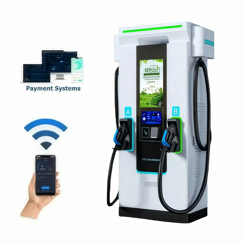 محطة شحن سريع للسيارات الكهربائية/الشاحنات/التاكسي/الحافلات من غوه نيو إنرجي 120kw شاحن تيار مستمر تشاديمو CCS