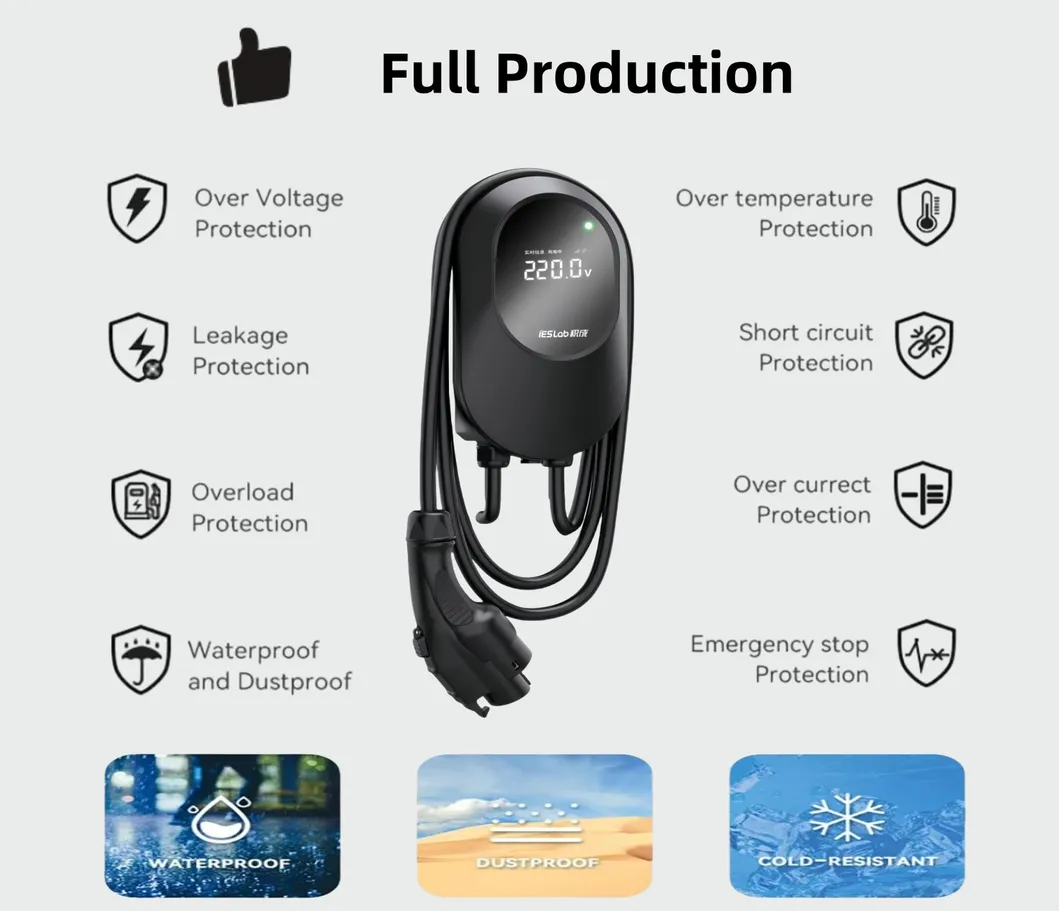 محطة شحن كهربائية مثبتة على الحائط 7kw 11kw 22kw Type2 لشحن السيارات الكهربائية/السيارات/البطاريات