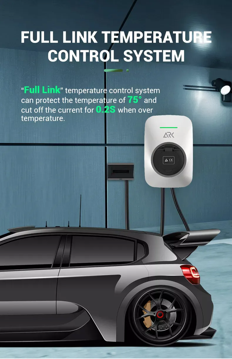 7kw نوع 2 شواحن السيارات الكهربائية المثبتة على الحائط