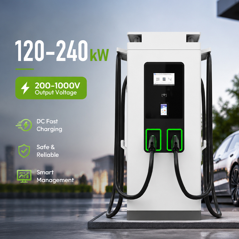 120kw شاحن سريع للسيارات الكهربائية خارجي حل شحن مزدوج المخرج