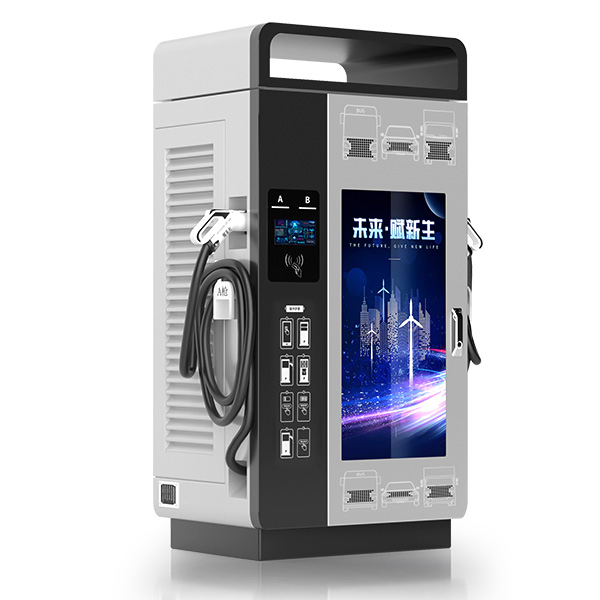 شاحن كهربائي للمركبات التجارية بمستوى 3 60-360kw مع شاشة 55 بوصة للإعلانات محطة الشحن