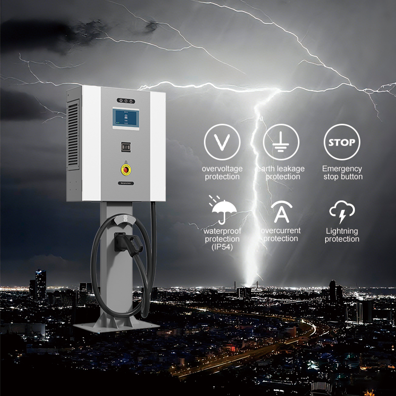 شاحن سريع عالي القدرة 120kw محطة شحن كهربائية للسيارات الكهربائية CCS1 CCS2