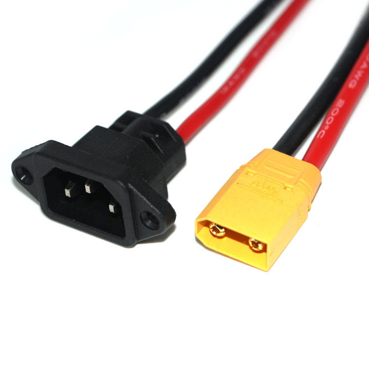 مخرج المصنع Xt90 ذكر أنثى إلى C14 3pin مقبس الطاقة Xt90 سلك شحن بطارية السيارة موصل جديد لطاقة الدراجات الكهربائية