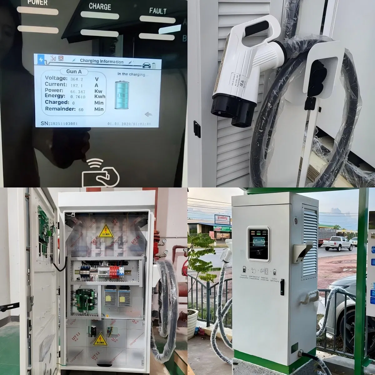 120kw 160kw 180kw 240kw شاحن كهربائي سريع للحافلات والشاحنات التجارية الكهربائية مع تكامل شبكة خلفية Ocpp لمراكز أسطول النقل