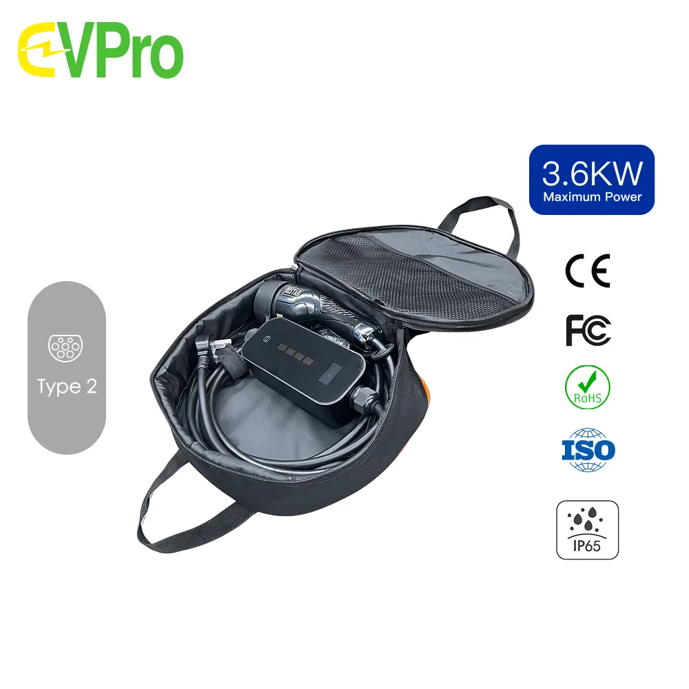 3kw / 3.6kw شاحن ذكي محمول كهربائي للسيارات مع تحكم في درجة الحرارة (نسخة مطورة من هيكل الألمنيوم)