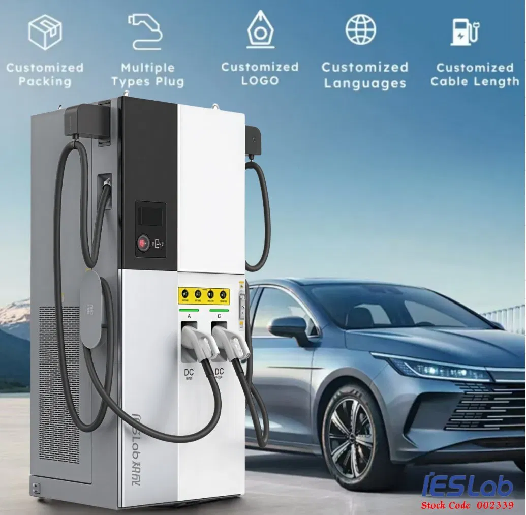 320kw شاحن بطارية كهربائية سريع للسيارات/المركبات CCS2 مزدوج المنفذ مثبت على الأرض مع Ocpp1.6j بروتوكول وشهادة CE